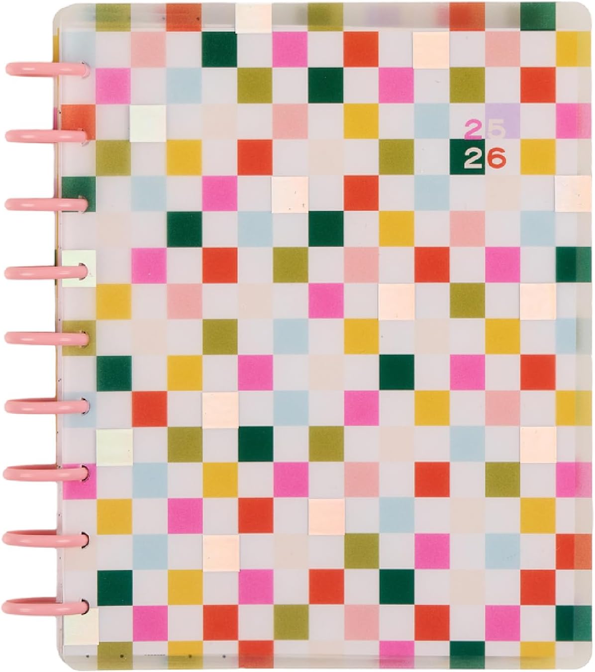 Happy Planner Disc-Bound 12-Month July 2025–June 2026 Planner with 3 Extra Months, Classic Size, Teacher Layout, Teacher Notes, 7" x 9.25”