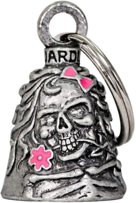 Hot Leathers BEA1087 Silver Lady Skull Guardian Bell