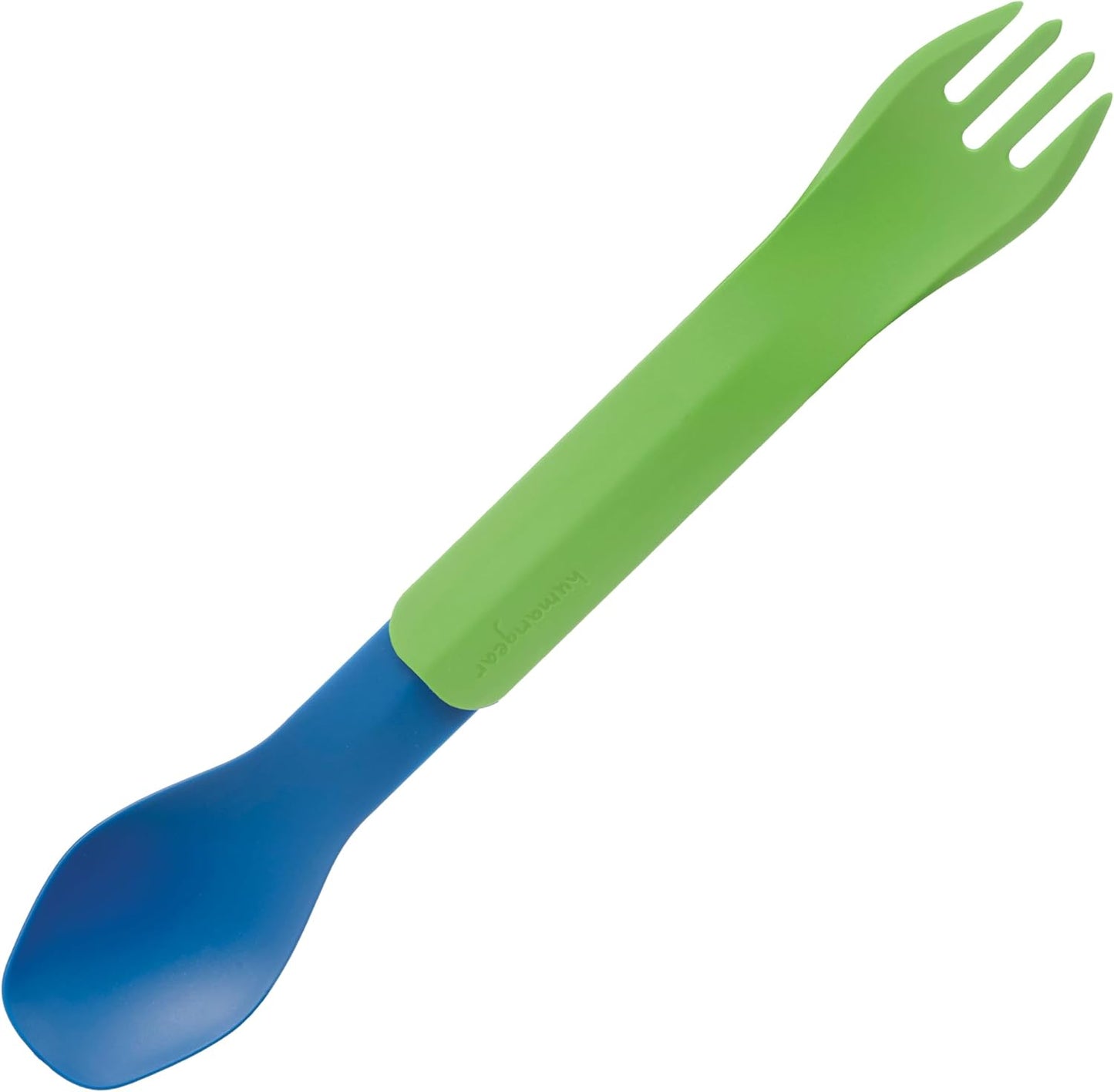 humangear GoBites Duo and Bio Duo Travel Silverware, Full Size Portable Fork & Spoon, Reusable Utensil Set, PC and BPA-free, Food-Safe Nylon or Plant-Based Resin, ﻿Extended - 9.1” X 1.6”