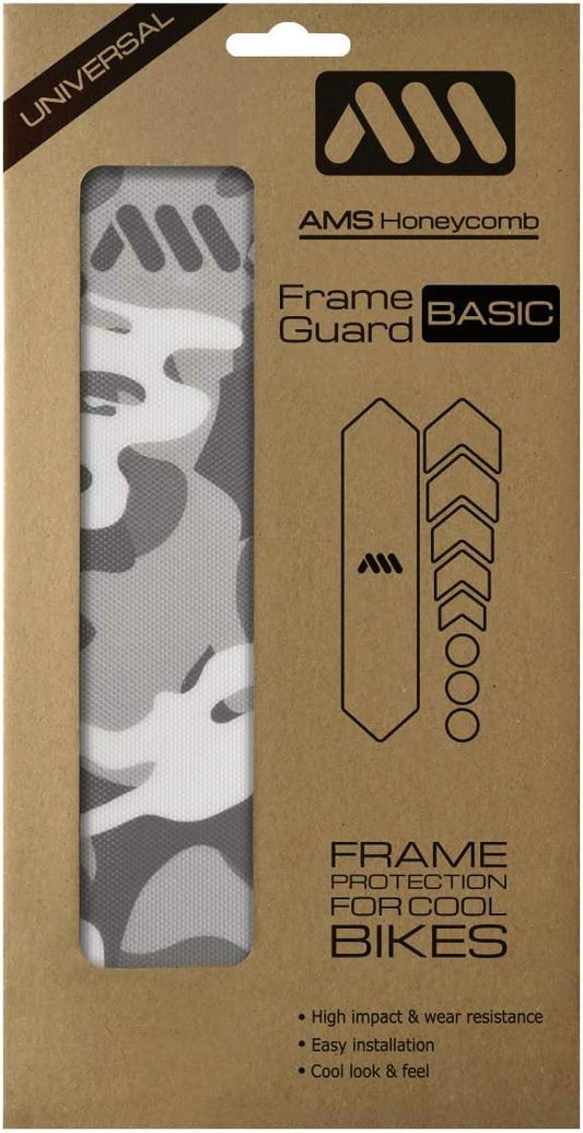 All Mountain Style Bike Frame Protector Universal Fit - 9-Piece Set for Down Tube, Chainstay, Cable Wear, High-Impact Honeycomb PVC to Protect Your Bike from Scratches, Chips and Dings