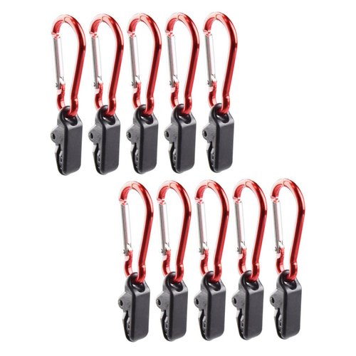 Outanaya 10pcs Tent Clip with Carabiner Lock Grip Durable Outdoor Tarp Clips for Camping Awnings Tarpaulins and Heavy Duty