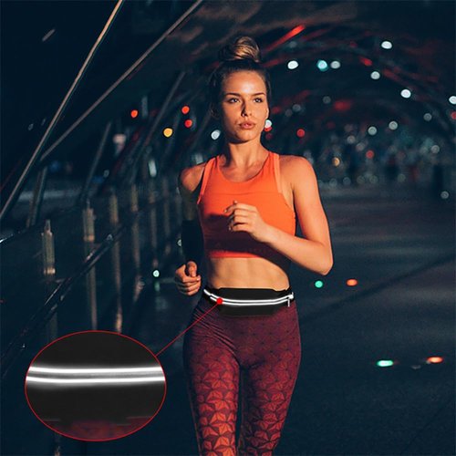 Running Belt for men and women, movable running phone holder, adjustable size lightweight running belt bag, waterproof night reflective waist pack, cycling exercise travel