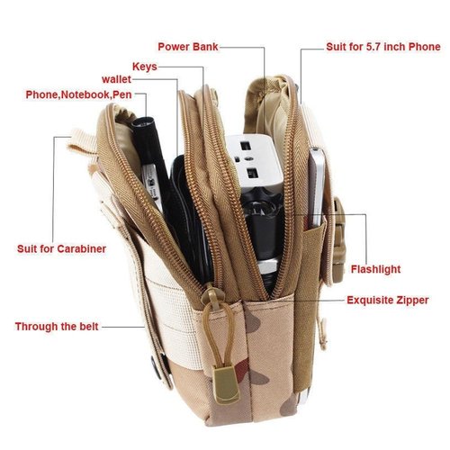 Outdoor Sport Men Women Waist Pack Bum Belt Pouch Bicycle Bags Tactical Bag Hunting Thigh Bag Nylon Phone Bags Wallet (Jungle Camouflage)