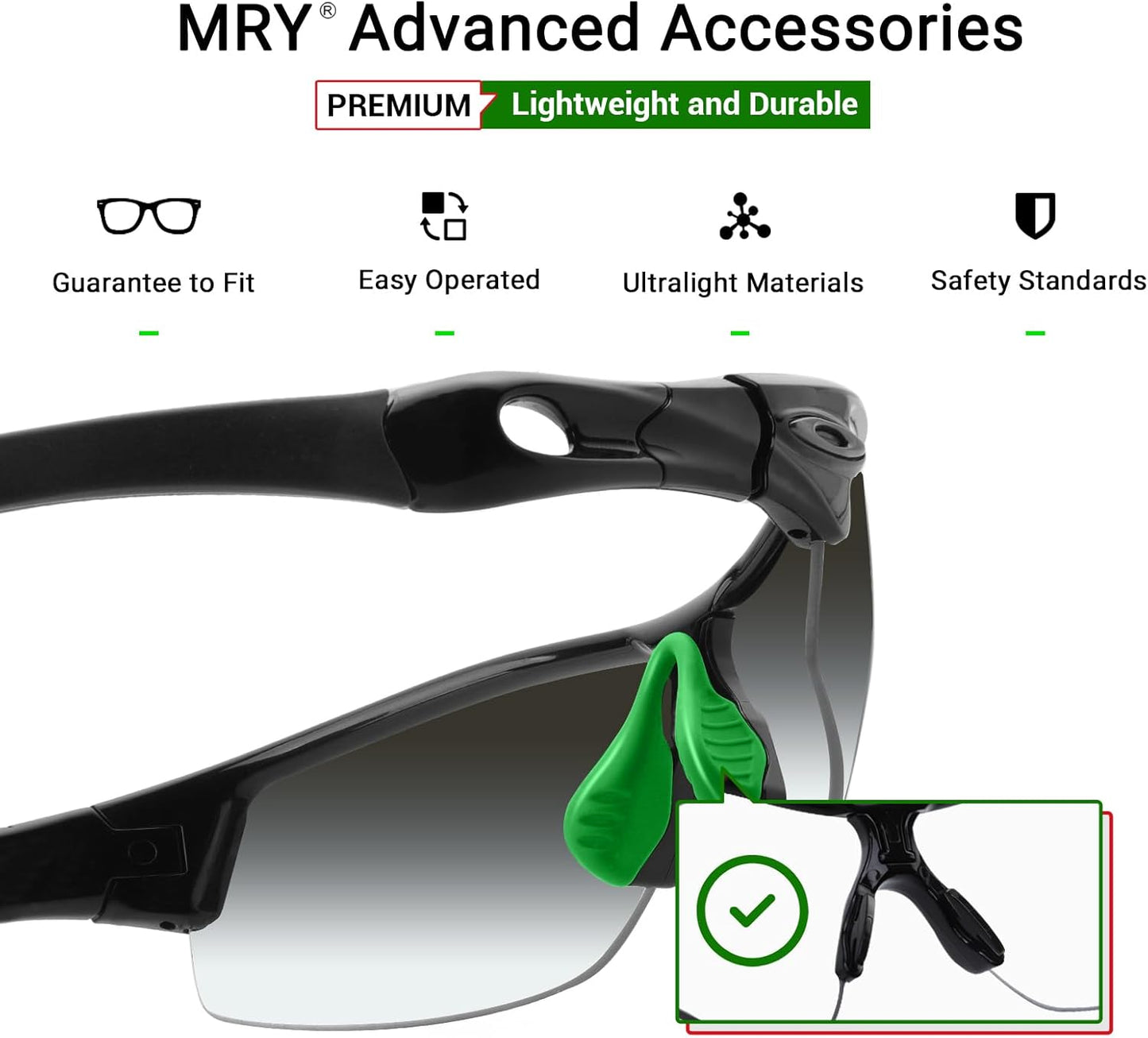 Mryok Replacement Nosepiece Nosepad for Oakley Radar Path EV RadarLock Sunglass