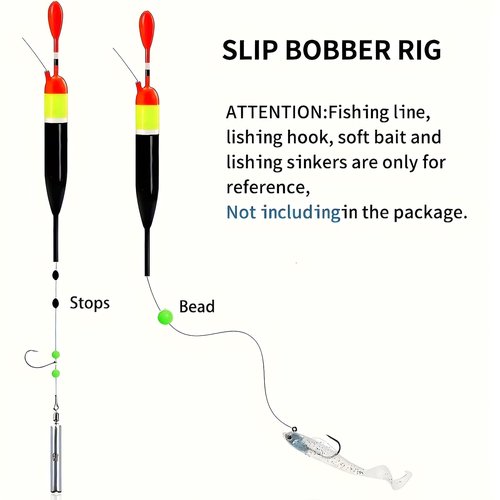 YOTO Fishing Slip Bobber Float Kit,Balsa Slip Corks and 60pcs Bobber Stops for Crappie Panfish Trout Bass Fishing