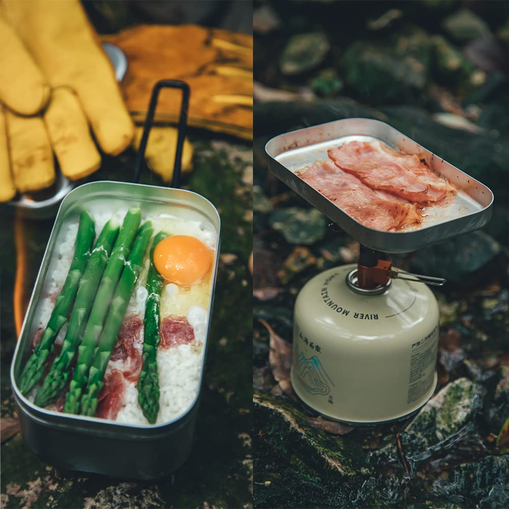 Fire-Maple Frost Bento Lunchbox Fast- Heating Camping Bowl, with a Foldable Handle(800ml), self reliance outfitters, ideal for travel, outside, camping