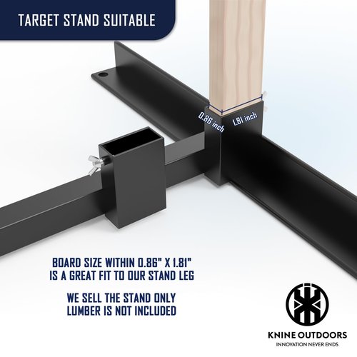 KNINE OUTDOORS Shooting Target Stand for Outdoors, Durable Paper Target Holder with Stable Adjustable Base for Paper Shooting Targets Cardboard Silhouette, H Shape, USPSA/IPSC, IDPA Practice, 2 Pack