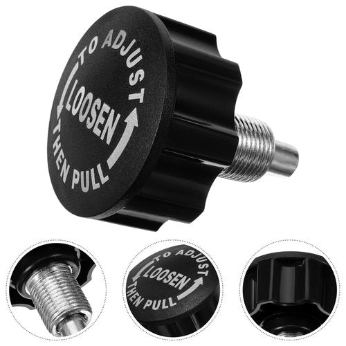 Happyyami Exercise Bike Replacement Knob - Black Abs Pull Pin Screw for Home & Commercial Fitness Equipment, Thread 10.0 Rod, Easy Adjustment & Secure Fit, 2.55x2.16 Inches