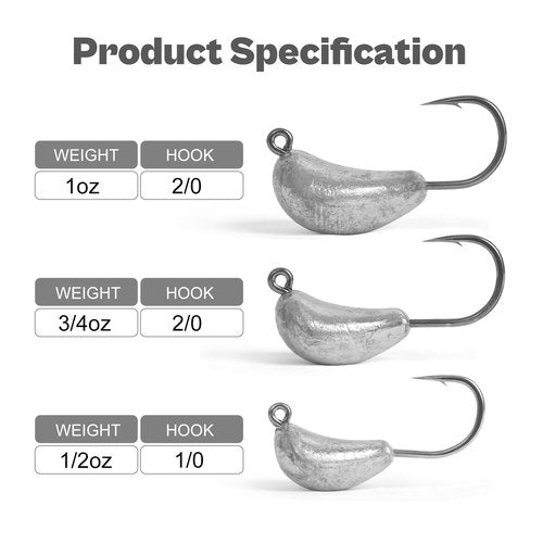Sheepshead Jigs, Standup Style Jigheads with 4~10PCs, 3X Strengthened Hook Equipped with 1/2oz for Saltwater Fishing
