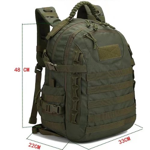 Visnalefry 35L 1000D Nylon Camping Backpack Waterproof Trekking Fishing Hunting Bag Outdoor Tactical Molle Climbing Rucksack Bag (CP)