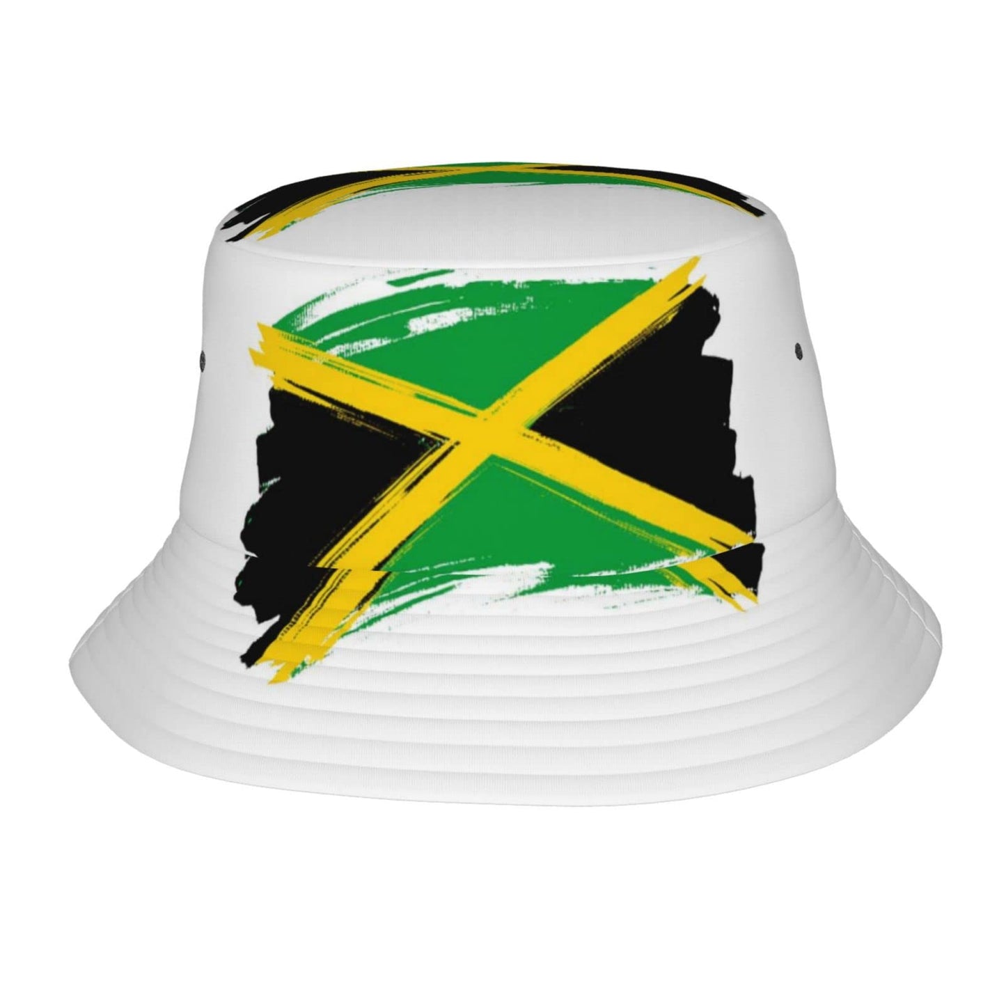 Jamaica Flag Bucket Hat for Mens Womens Summer Sun Hat Abstract Fisherman Cap Beach Packable Hat Outdoor Travel Sun Caps，Green