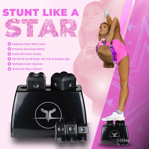 Cheerleading Stunt Stand® - Balance & Flexibility Training Equipment with Free Video Guide - Black