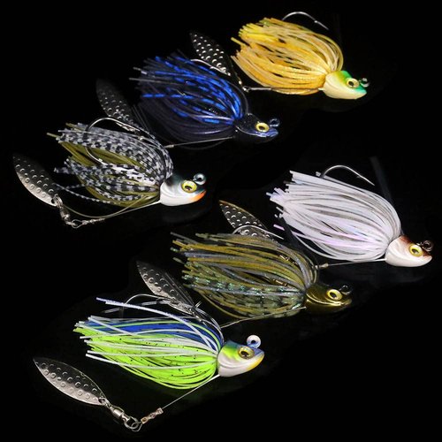 Swim-Jigs-for-Bass-Fishing-Lures Swimbait Underspin Swimming Bass Jigs 1/2 3/8 1/4 oz