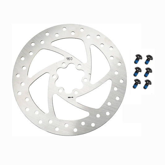 160mm Stainless Steel Disc Brake Rotor, Essential Bicycle Braking Component and Accessory