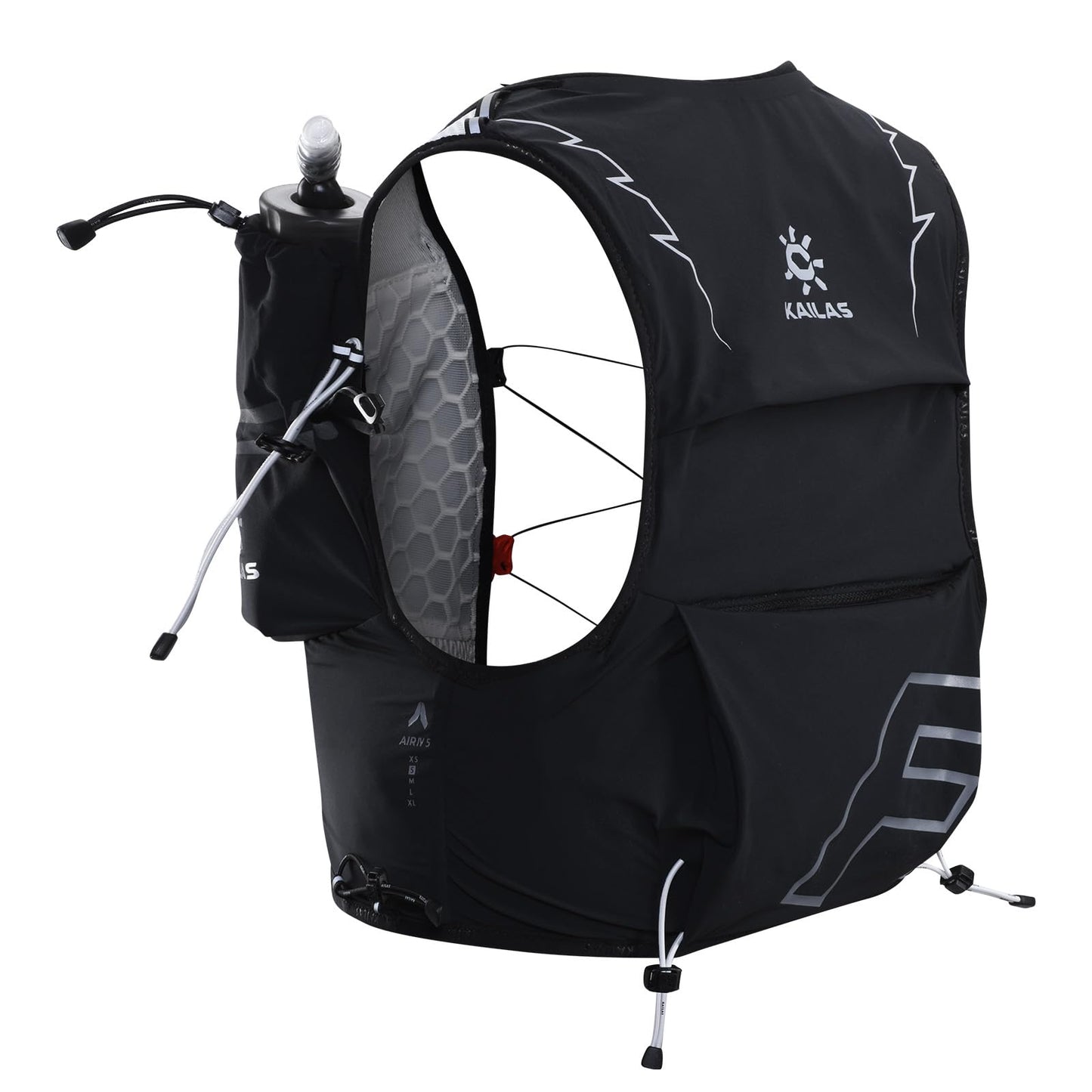 KAILAS FUGA AIR 5 Ⅳ Running Hydration Vest Hydration Pack Lightweight with Two TPU Water Bladders for Women Men Trail Cycling Hiking Black M