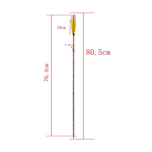 ZSHJGJR 30” Archery Carbon Arrows Hunting Arrows with 4” Turkey Feather Removable Tips Targeting Practice Arrows 500 Spine for Compound & Recurve & Traditional Bow 6/12pcs (12)