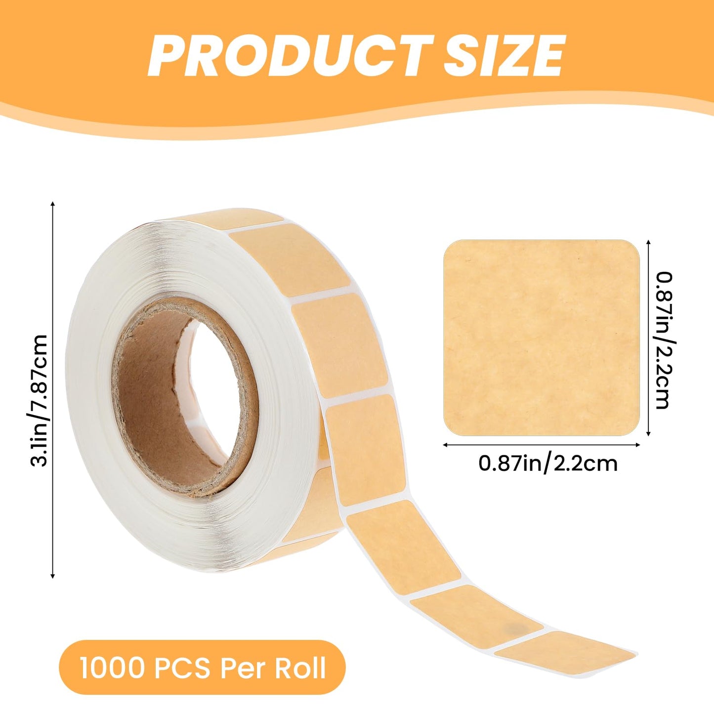 9000 Pcs/ 9 Rolls Target Pasters 0.87 Inches Square Target Stickers Self Adhesive Shooting Stickers Paper Labels for Pistol Shooting Range Practice, 1000 Per Roll