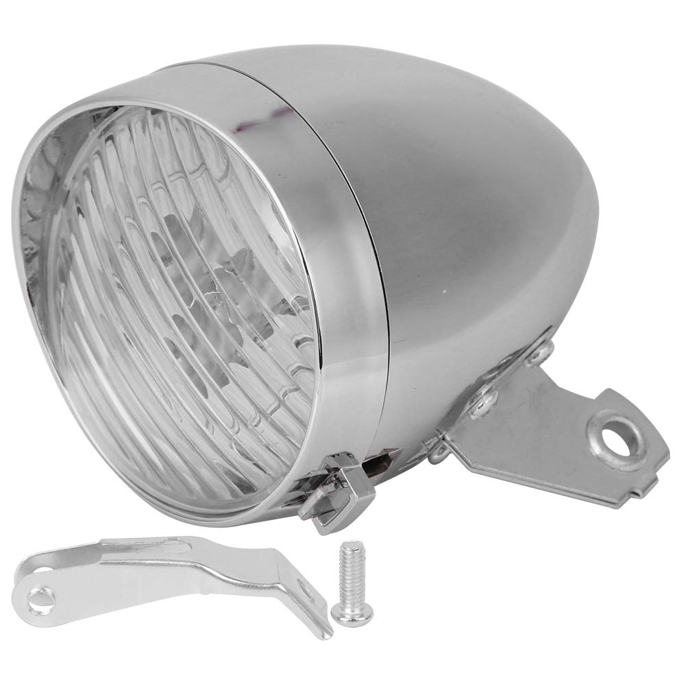 Vintage Bike Headlight, 3 LED Retro Bike Front Light Lamp Bicycle Headlight Cycling Flashlight Headlamp with Bracket