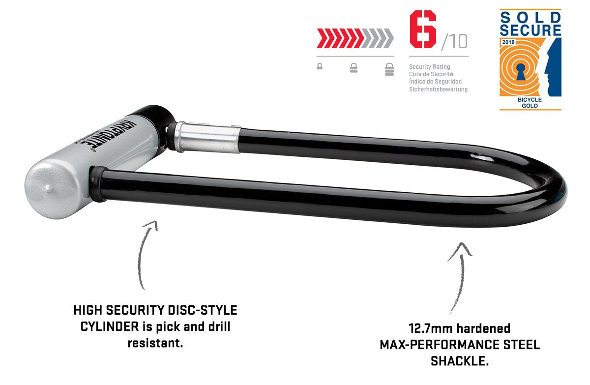 Kryptonite Bike Lock Bundle with U-Lock, Chain Lock and Mounting Bracket