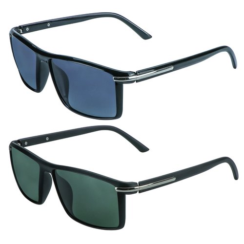 LifeArt Mens Polarized Sunglasses Ultralight Sports Fishing Driving Sunglasses for Men UV Protection Rectangle Metal Frame (Bright Black+Matte Black)