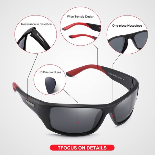 PUKCLAR Polarized Sports Sunglasses for Men Women Driving Sunglasses Cycling Running Fishing