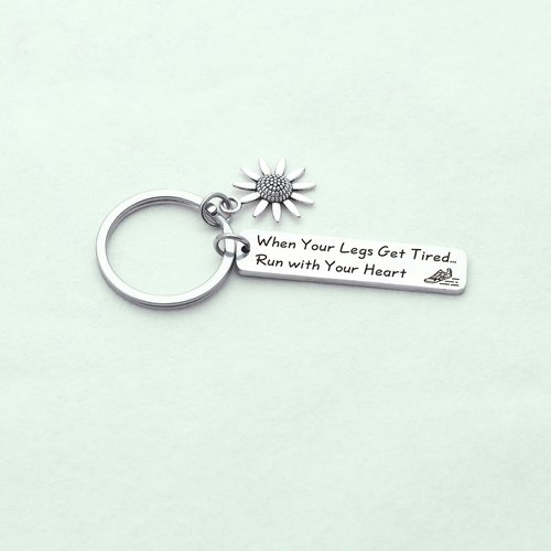 ZQEOU Track And Field Gifts Runner Keychain Athletic Trainer Gift Running Lovers Gift Marathon Gifts Fitness Enthusiast Keychain Cross Country Races Jewelry Fitness Gym Jewelry