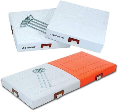 Champro 2 Quilted Bases with Double First Base (Orange/White)