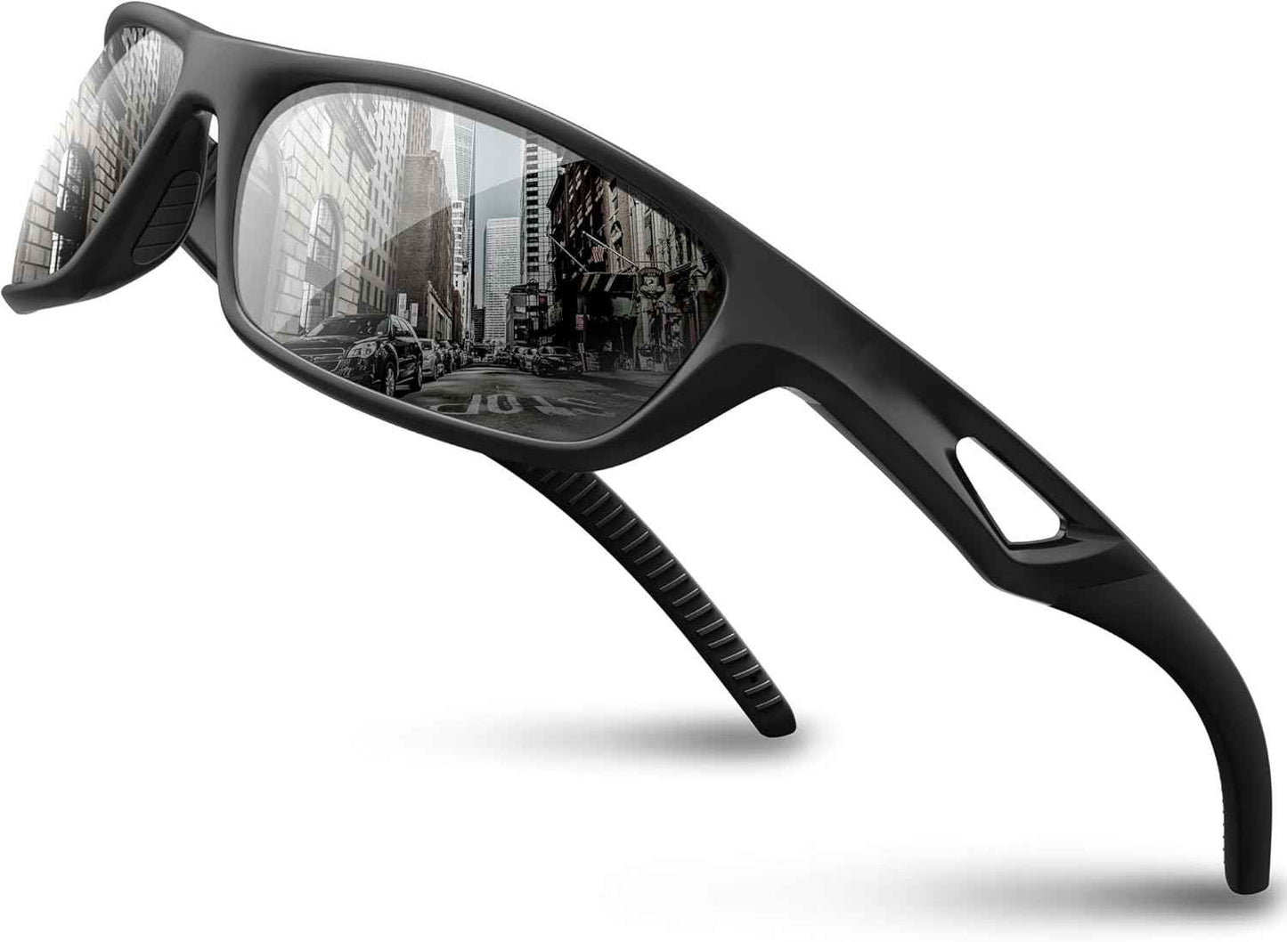 RIVBOS Polarized Sports Sunglasses for Men & Women - TR90 Frame for Cycling, Fishing, Running