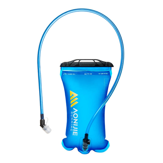 AONIJIE Foldable Hydration Bladder Water Reservoir 1.5L 2L 3L Leak Proof Easy Clean BPA Free Suitable for Bicycling Hiking Camping Hunting Running (Blue,2L)