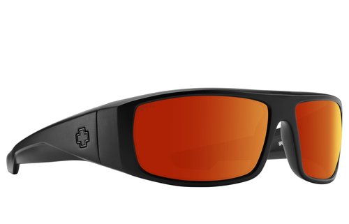 SPY Logan ANSI RX Matte Black - Happy Boost Polar Orange Mirror