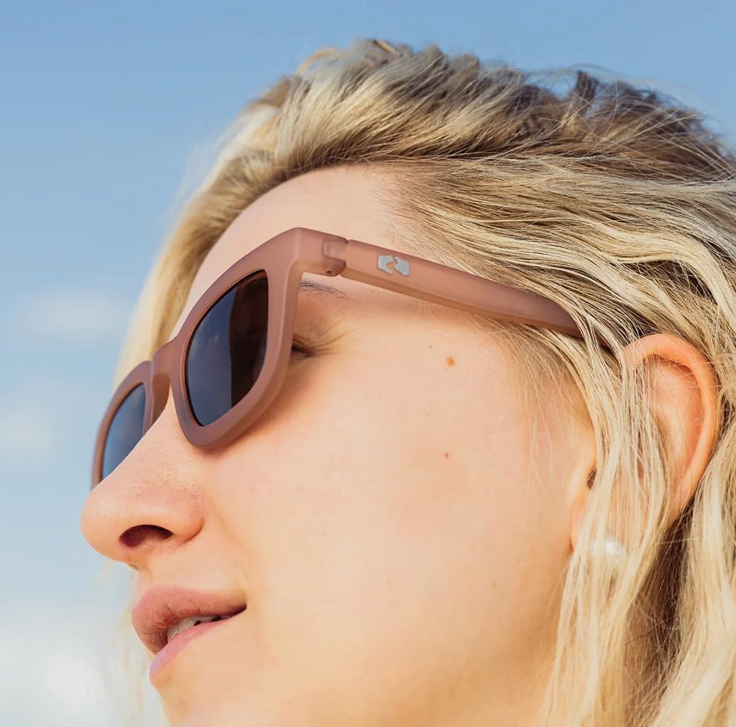 Rheos Saluda Floating Polarized Sunglasses | UV Protection | Floatable Shades | Anti-Glare | Unisex | Olive - Amber