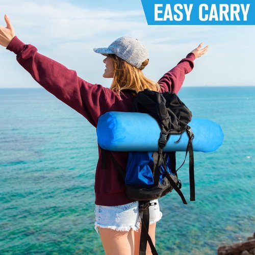 Spiareal 2 Pack Folding Beach Chair for Adults Portable Backpack High Back Chair 300lbs Heavy Duty Lightweight High Back with Headrest Cup Holder Carry Bag for Picnic Camping Fishing