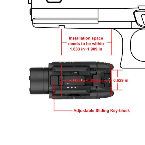 OLIGHT PL-3S Valkyrie 1000 Lumens Compact Weaponlight Rail-Mounted Tactical Light LED with Rail Locating Keys for 1913 Picatinny, GL Style (Black)