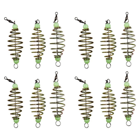 BESPORTBLE 24Pcs Method Feeders Carp Fishing Carp Bait Holder with Luminous Beads, Fishing Equipment for Enthusiasts and Competitors