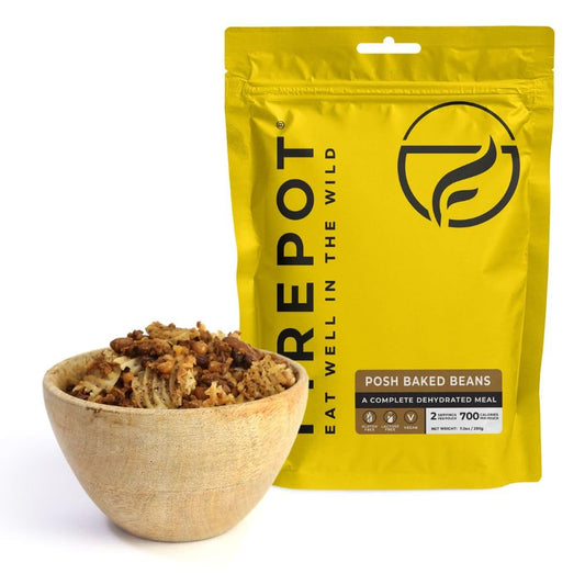 FIREPOT Posh Baked Beans - Healthy Plant Based Dehydrated Camping & Backpacking Meals (2 Servings)