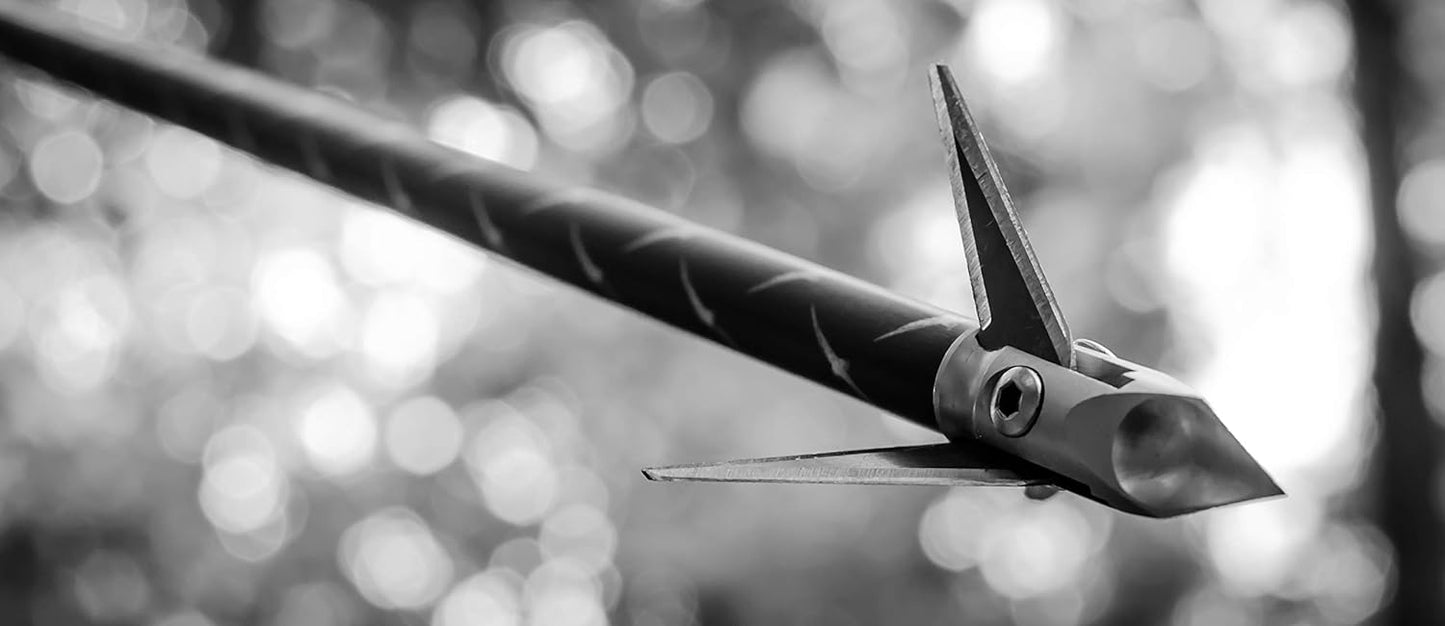 Crossbow Broadheads | 3 Pack | 100 Grain Screw-In Cross Bow Hydroschok-X Pivoting Broadhead, Cross Bow Arrow Heads, Bow Hunting Accessories, 0.032”, Stainless Steel, Silver, Model: RAM100CB