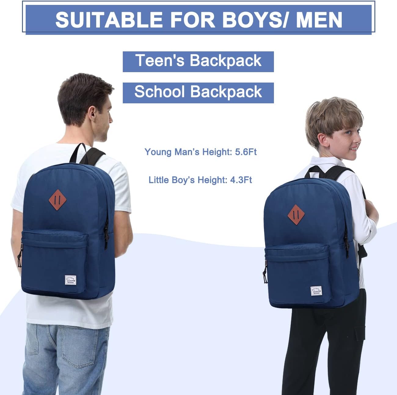 VASCHY Backpacks Handbags, Lavender, M