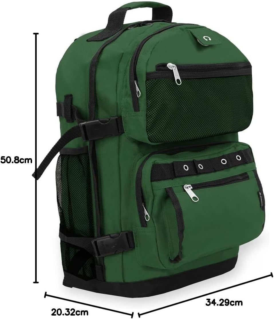 Everest Oversize Deluxe Backpack, Olive/Black, One Size
