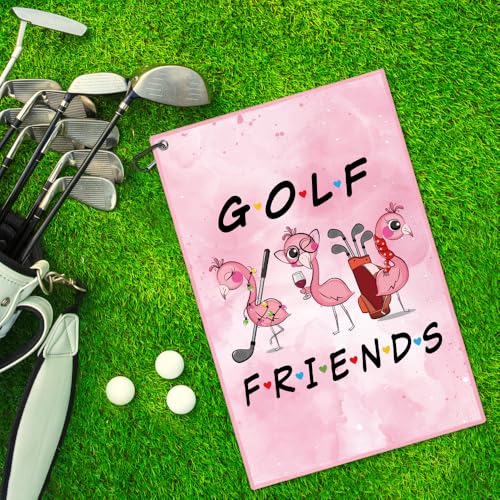 Pink Golf Towel for Men Women - Funny Printed Pink Golf Friend Gift - Variation Pink7