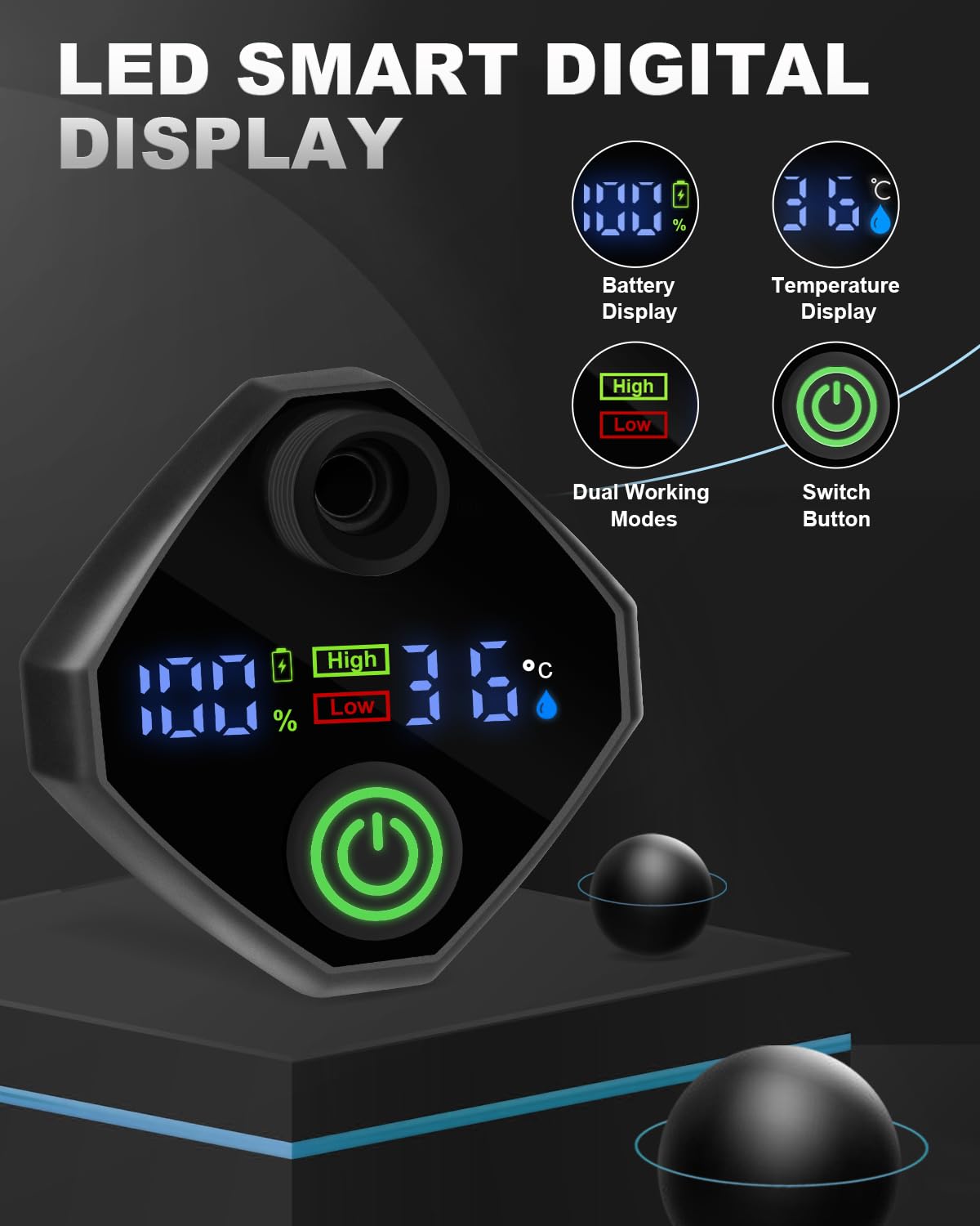 AUTOPkio Portable Camping Shower, 6000mAh Rechargeable Camp Shower Pump with USB Cable & Electric Outdoor Shower Head Sprayer for Camping, Hiking, Pet Bathing, Washing