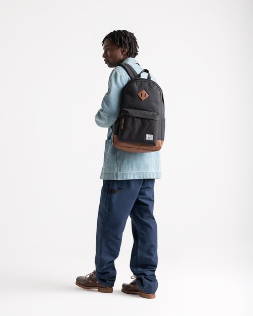 Herschel Supply Co. Heritage Backpack, Black/Tan, Standard-24L