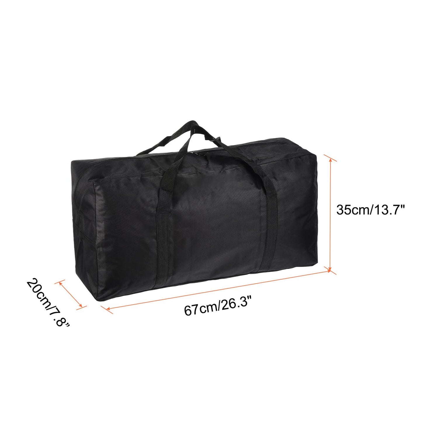 PATIKIL 26" Camp Chair Replacement Bag, Large Storage Duffle Bag Waterproof Moving Bag with Zipper Foldable Canvas Tote Bag for Travel Camping, Black (26"x13.7"x7.8")