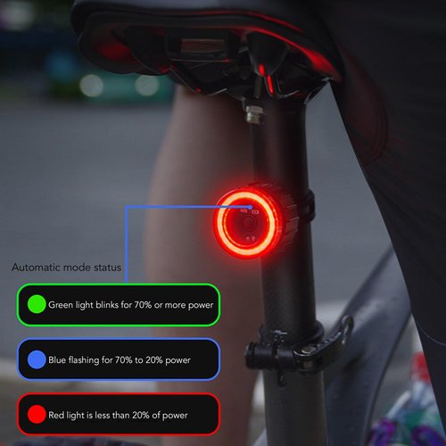 Sensing Tail Light, and Sensitive Brake LED Rear Light, USB Charging, IPX5 Waterproof, for Road Mountain Bikes