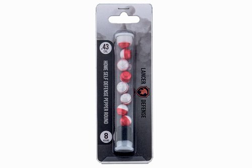 Lancer Tactical Defense Ball 0.43 Cal for Self Defense Includes Pepper Projectile Bulk 2 Pack, Pack of 8 Each