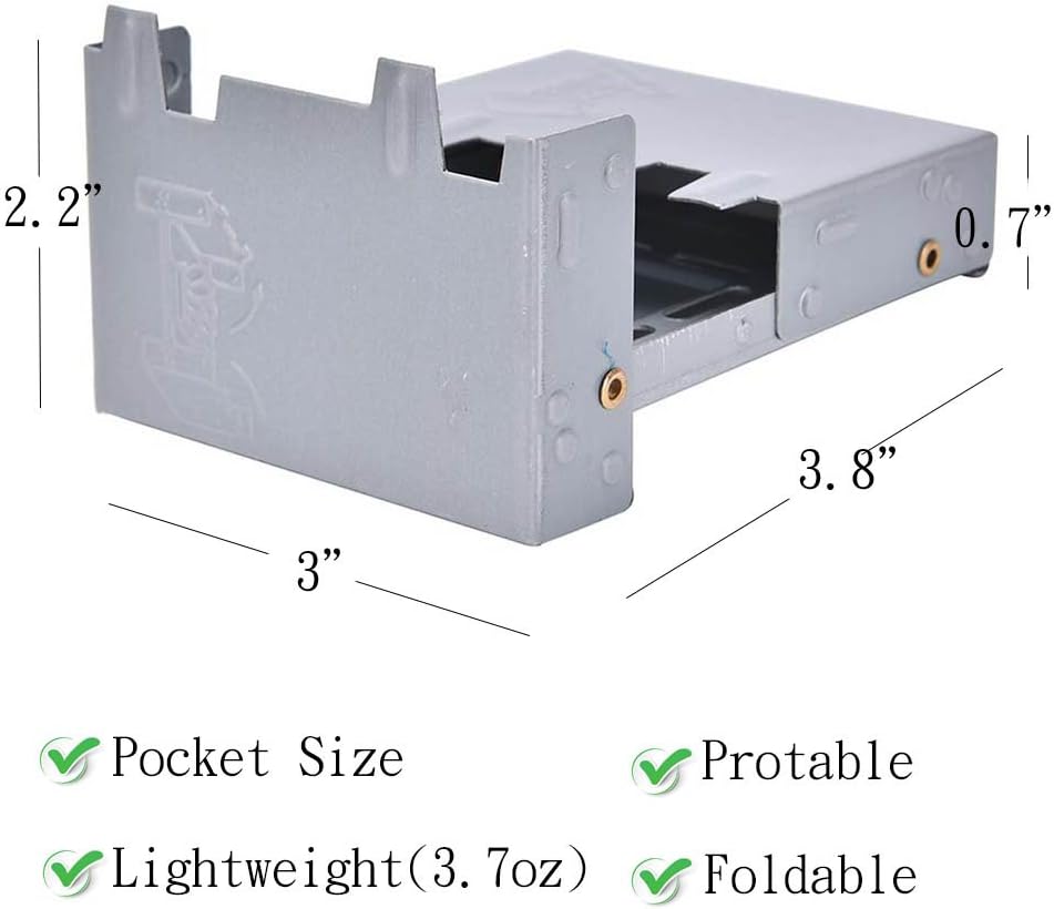 Folding Mini Pocket Stove & Emergency Portable Ultralight Camp Stoves for Backpacking, Camping, Emergency Prep Fit for Pans,Pots,Cups(not include Alcohol)