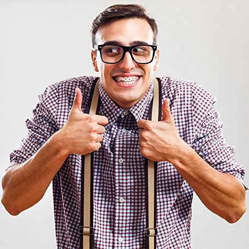 Skeleteen Retro Nerd Costume Glasses - Oversized Black Hipster Eyeglasses With Clear Lenses - 1 Pair