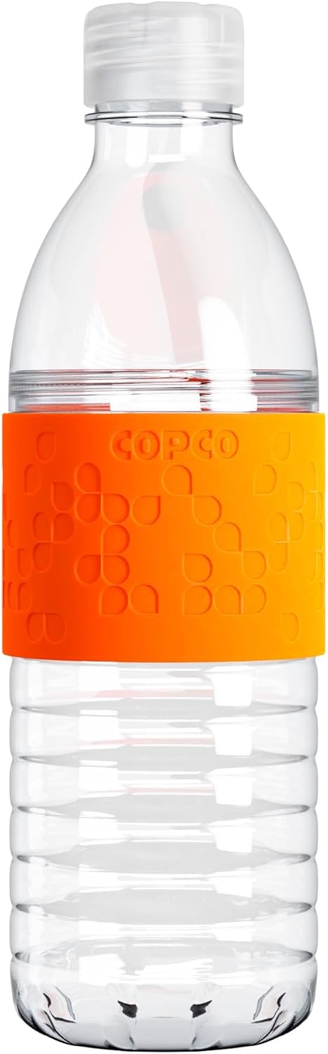 Copco Hydra 16.9 oz Water Bottle with Leak-Proof Lid - Tritan Reusable with Textured Grip Sleeve - BPA-Free, Shatter-Resistant, Dishwasher Safe for Travel, Gym, Work, Outdoors (Pink)