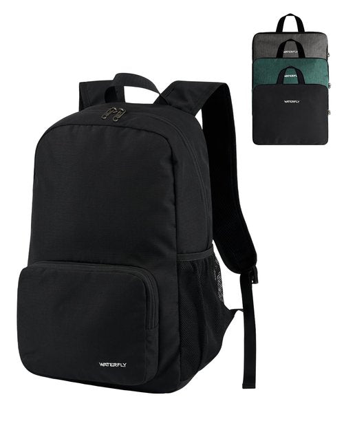WATERFLY Lightweight Packable Hiking Backpack: 20L Small Foldable Travel Bag Resistant Backpacks for Women Men Camping Vacation Beach Park Outdoor Sports Daypack
