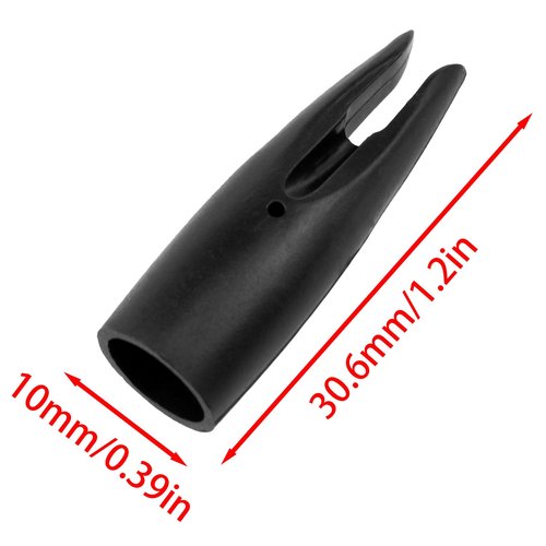 Yocimango Solid Color Arrow Nocks Arrow Nocks Plastic Arrow Tails for 5/16 "Hunting Compound Bow Arrow Tail Plastic Accessories（Black）-36PCS