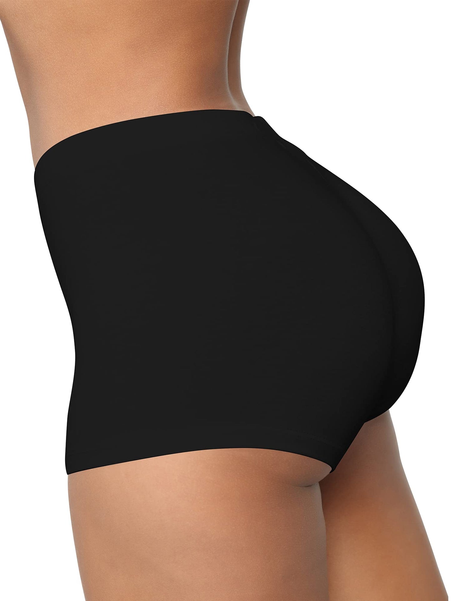 BORIFLORS Women's Sexy Workout Gym Biker Elastic Waist Booty Shorts, X-Small,Black